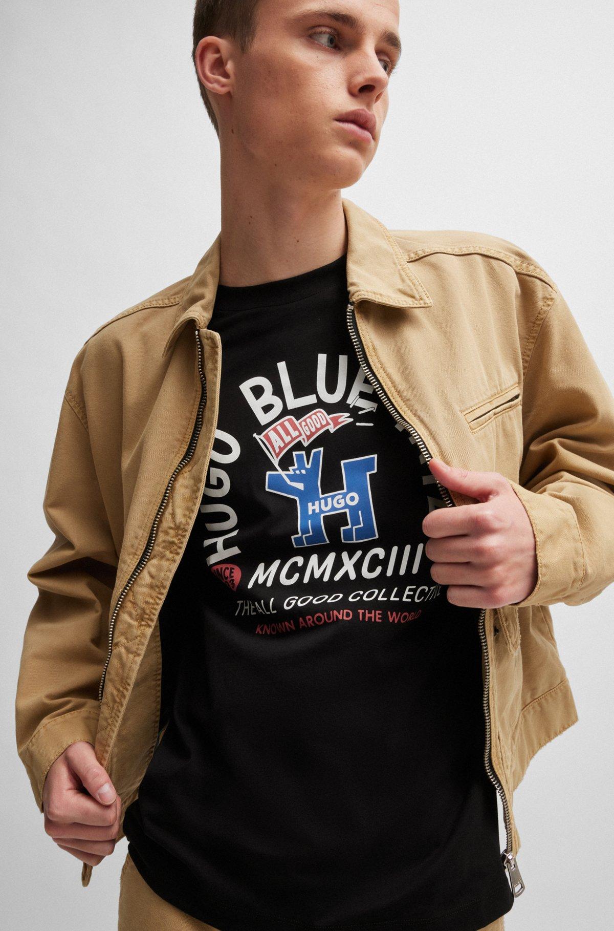 Cotton-jersey regular-fit T-shirt with seasonal graphics Product Image