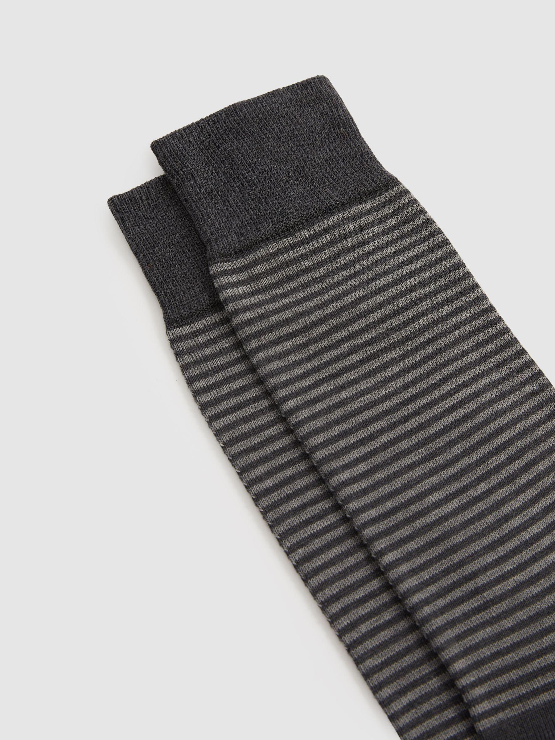 Striped Socks in Charcoal/Grey Product Image