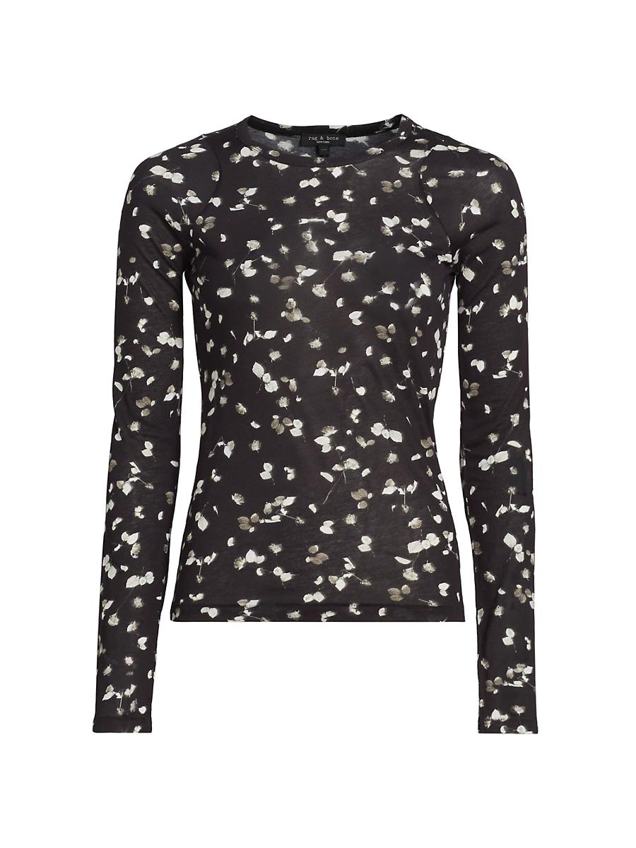 Womens Shaw Botanical Cotton-Blend Crewneck T-Shirt Product Image