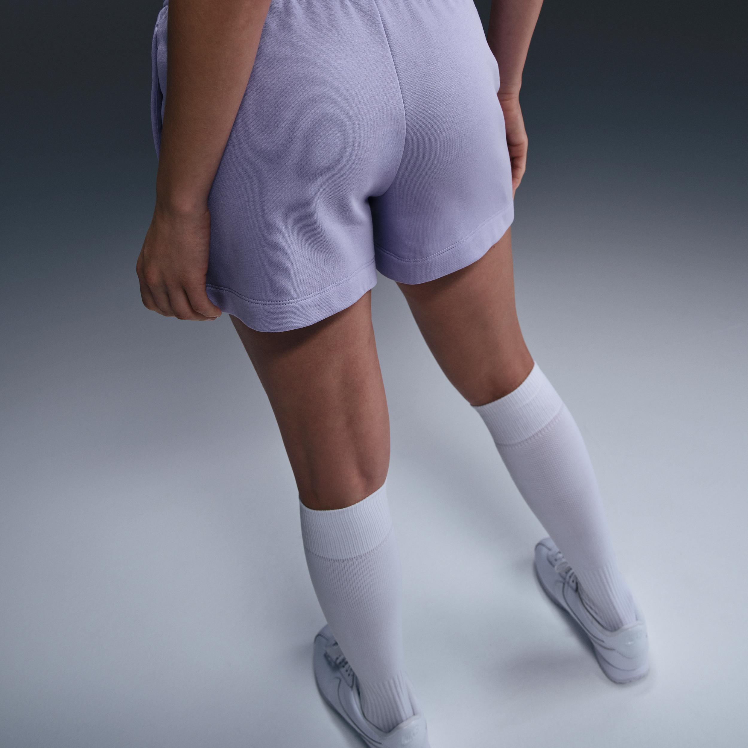 Womens Nike Sportswear Club Fleece Mid-Rise 4 Graphic Shorts | HJ1282-533 Product Image