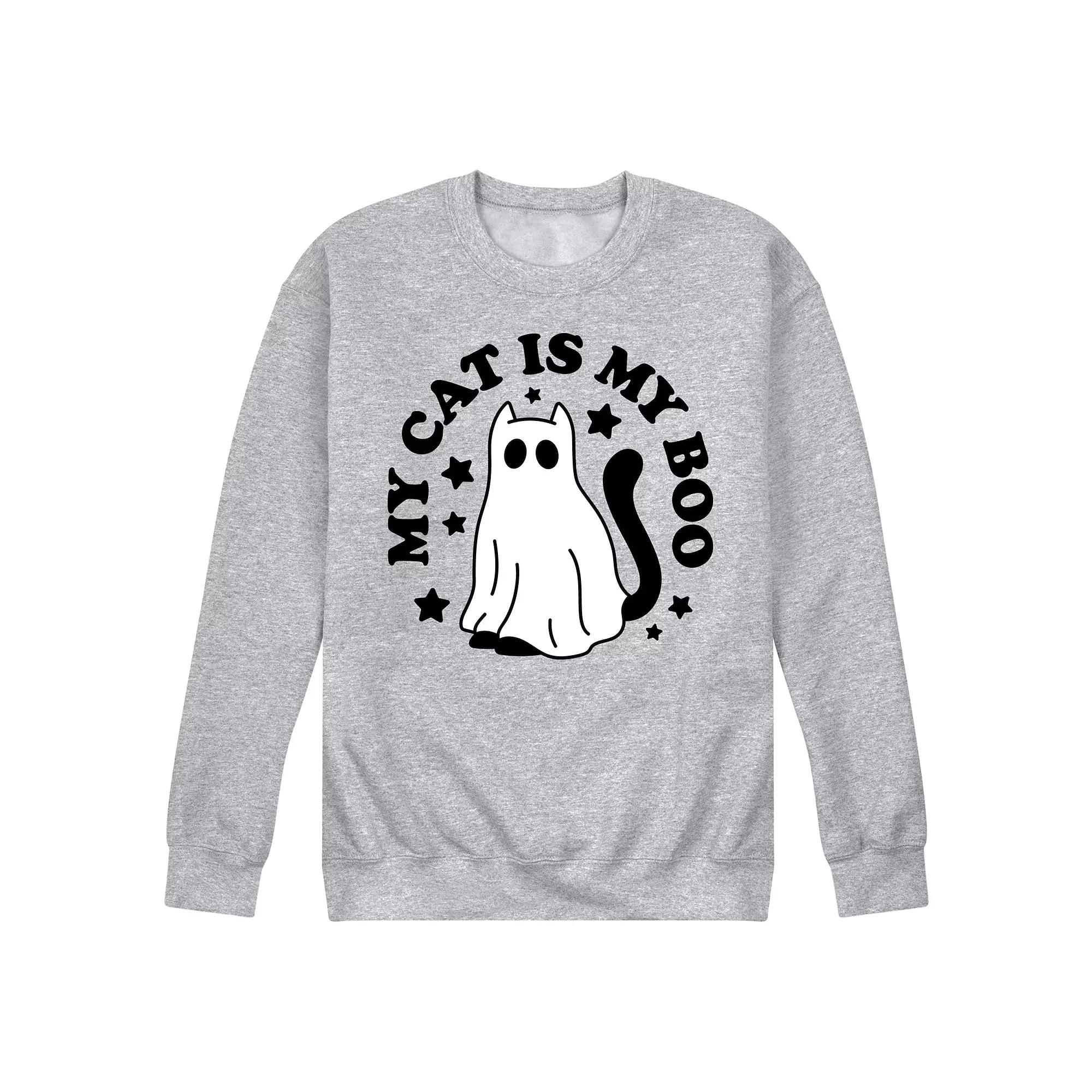 Men's My Cat Is My Boo Fleece Sweatshirt,  Product Image