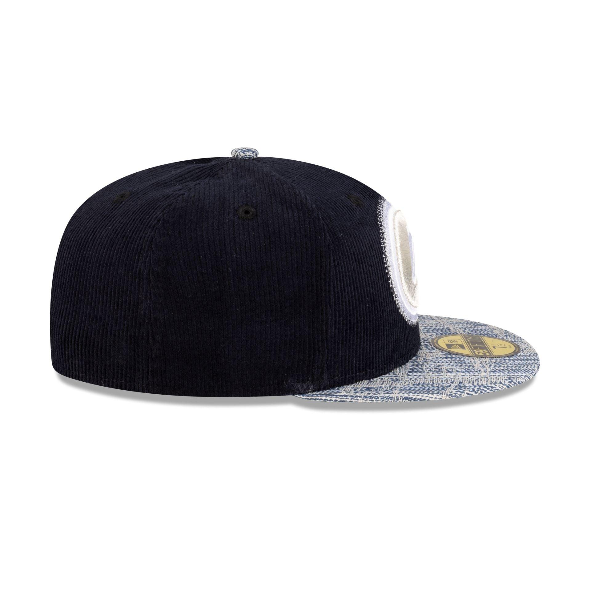 Georgetown Hoyas Navy Cord Denim 59FIFTY Fitted Hat Male Product Image