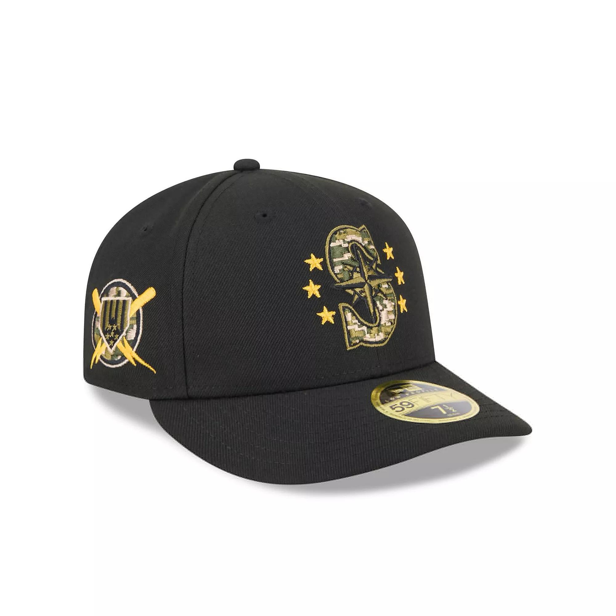 Men's New Era Black Seattle Mariners 2024 Armed Forces Day Low Profile 59FIFTY Fitted Hat,  Product Image