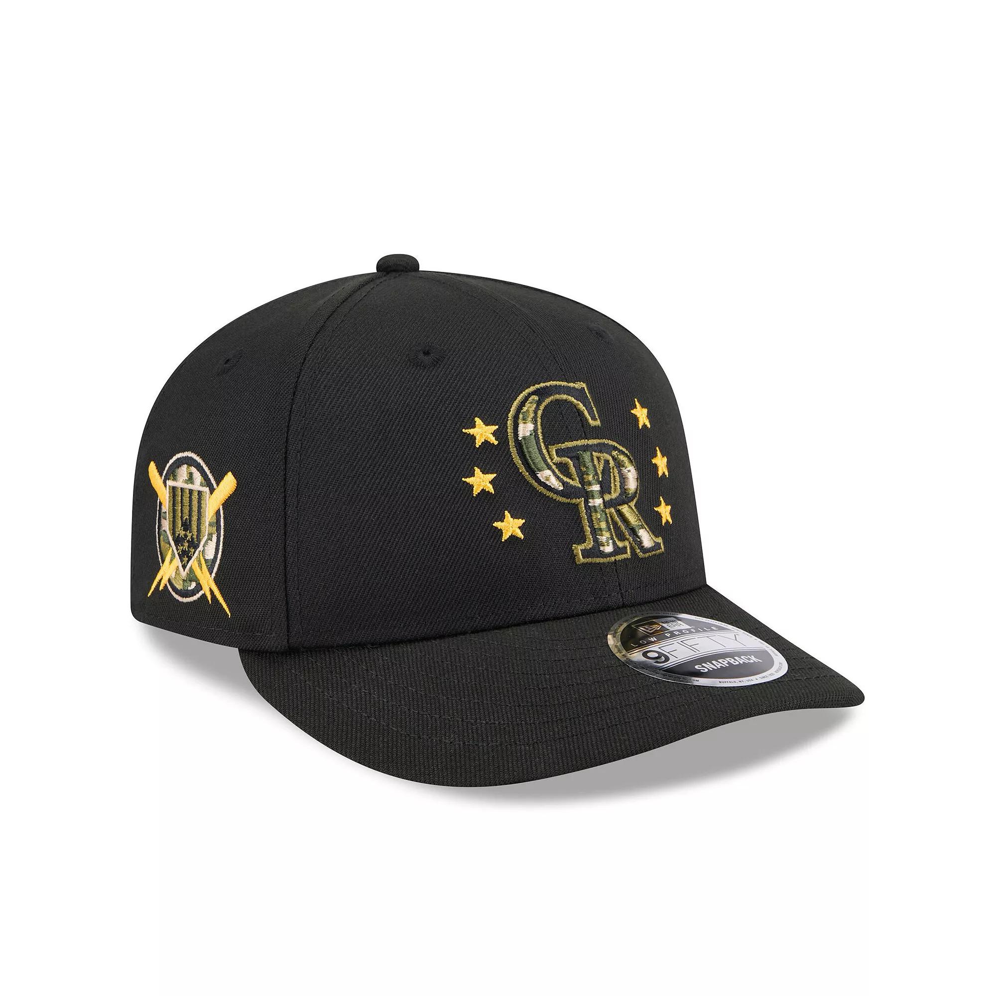 Men's New Era  Black Colorado Rockies 2024 Armed Forces Day Low Profile 9FIFTY Snapback Hat Product Image