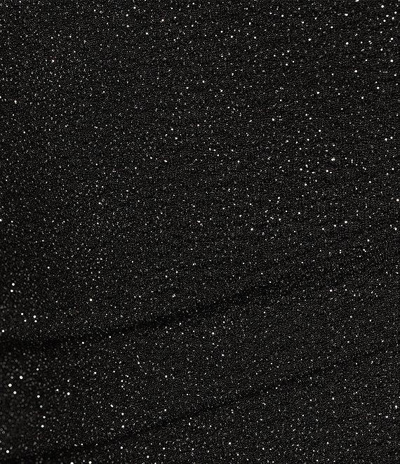 Midnight Doll V-Neck Glitter Knit Tulip Hem Bodycon Dress Product Image