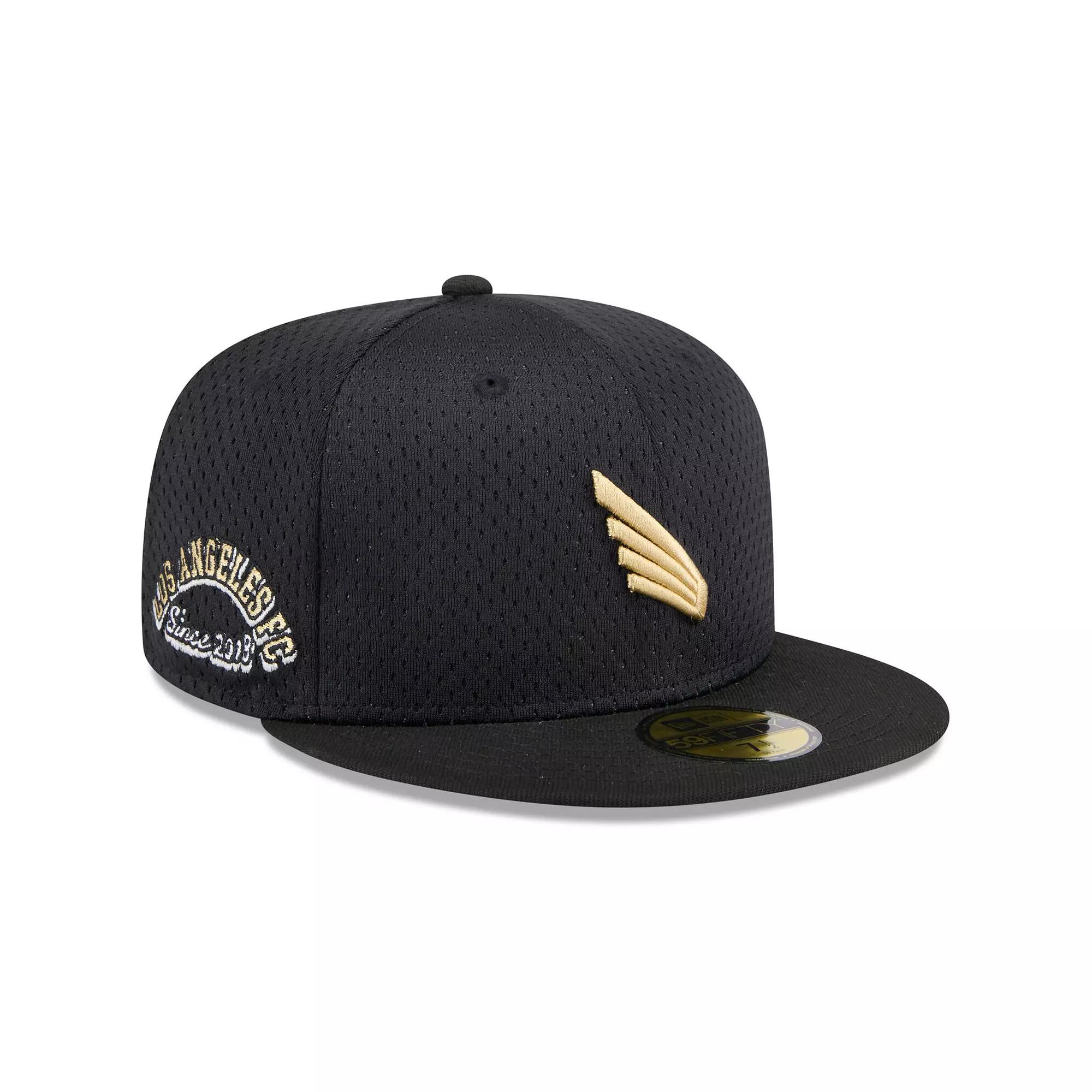 Men's New Era Black LAFC Throwback Mesh 59FIFTY Fitted Hat, Size: 7 3/4, Lfc Black Product Image