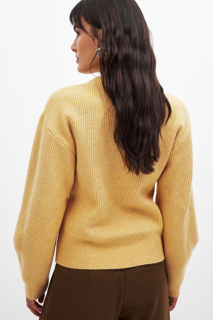 Knitted Volume Sleeve Sweater Product Image