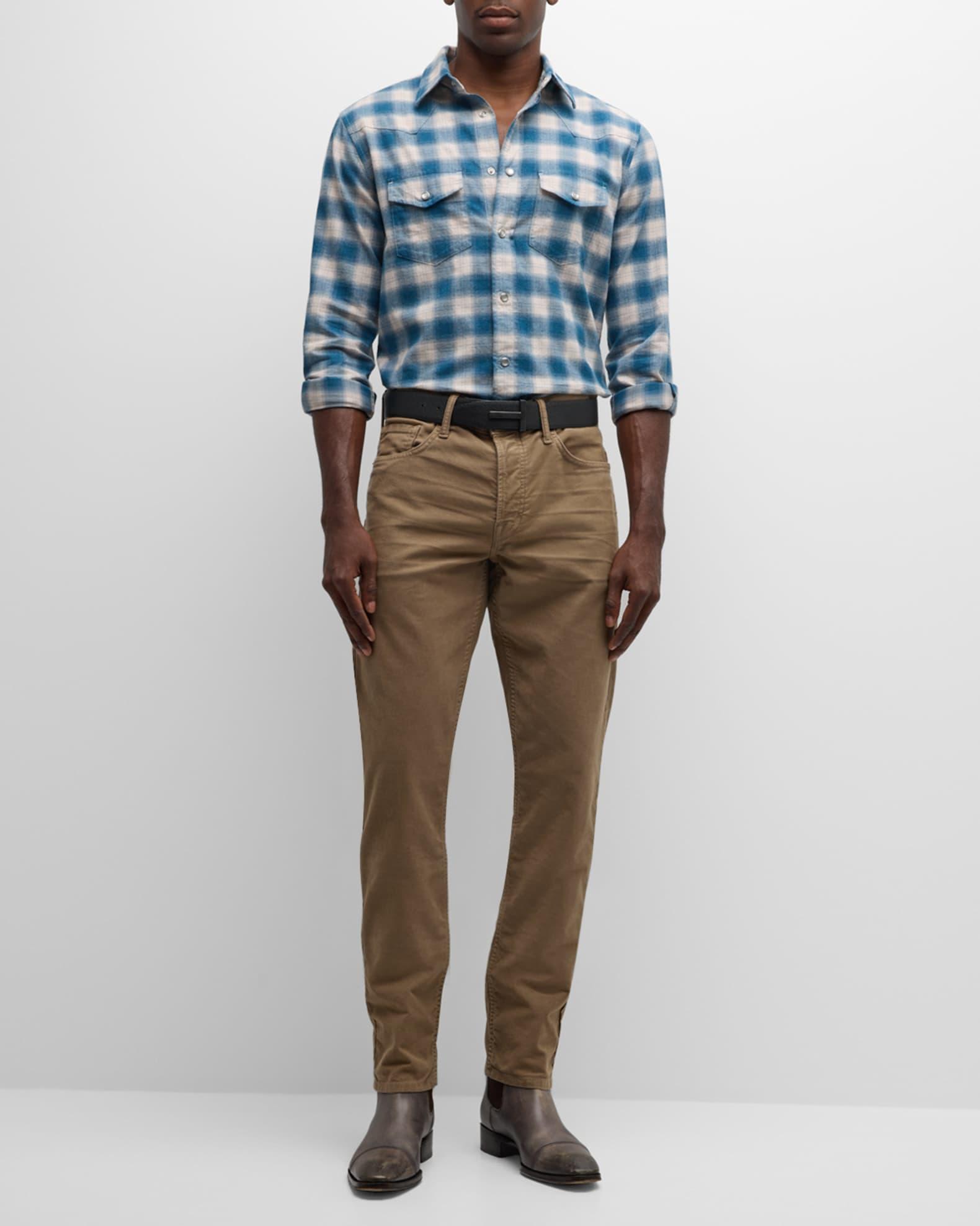 Men's Cotton Soft Check Western Shirt Product Image