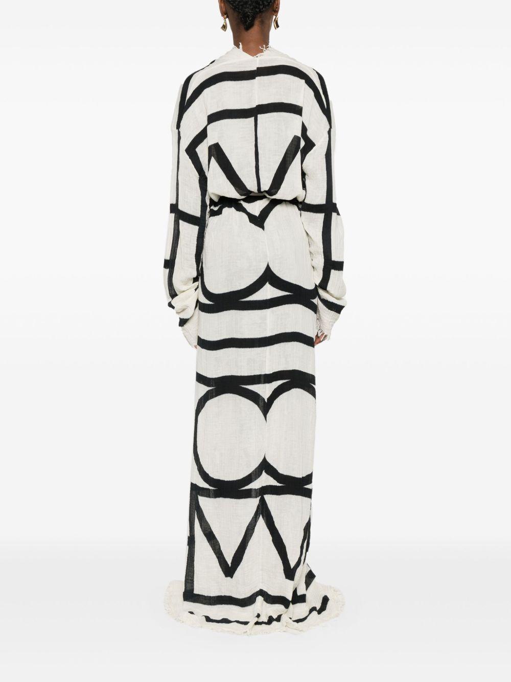 geometric-print wrap dress Product Image