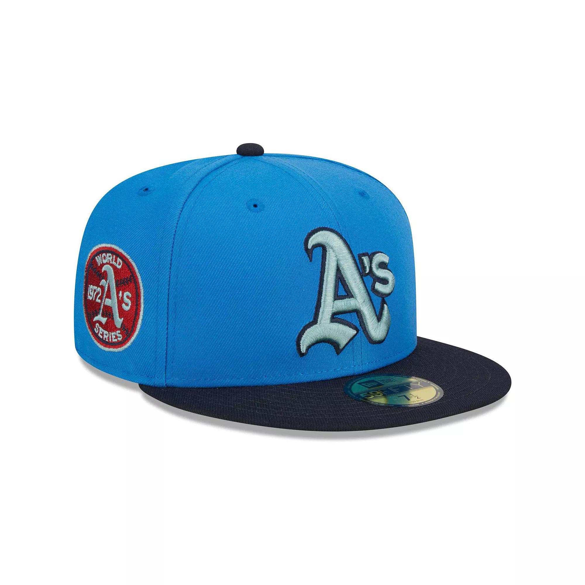 Men's New Era Royal Oakland Athletics 59FIFTY Fitted Hat, Size: 7 1/2, Blue Product Image