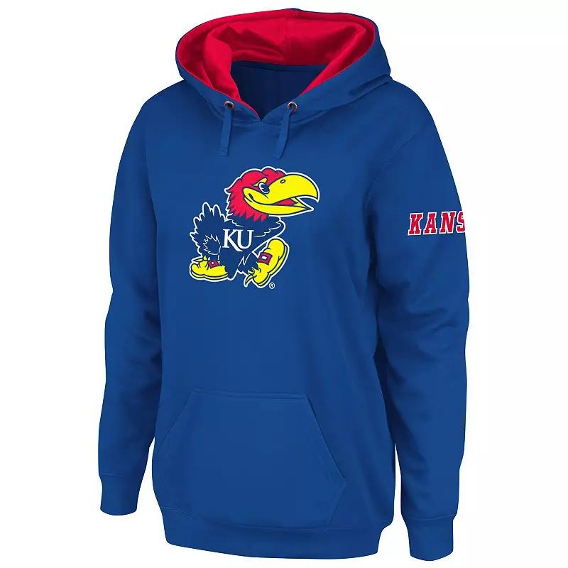 Women's Stadium Athletic Royal Kansas Jayhawks Big Logo Pullover Hoodie,  Product Image