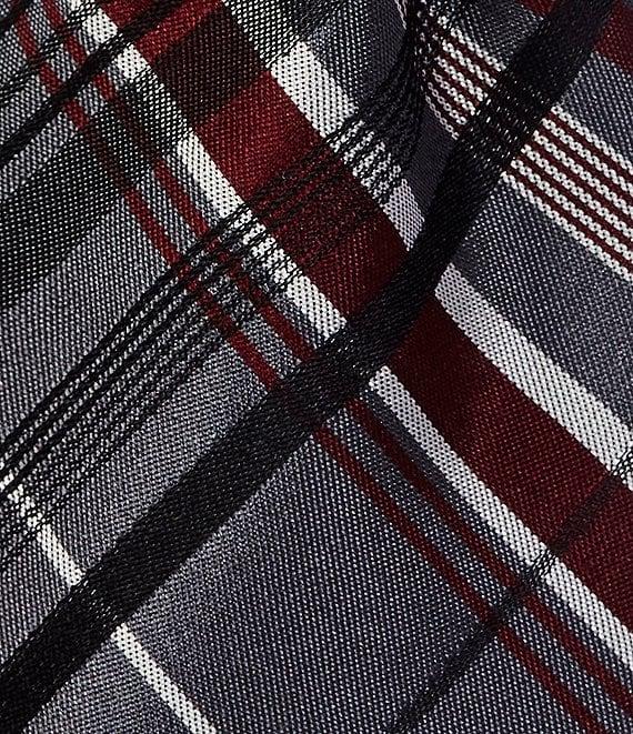 Murano Gwynn Plaid Print 3 1/8#double; Traditional Silk Tie Product Image