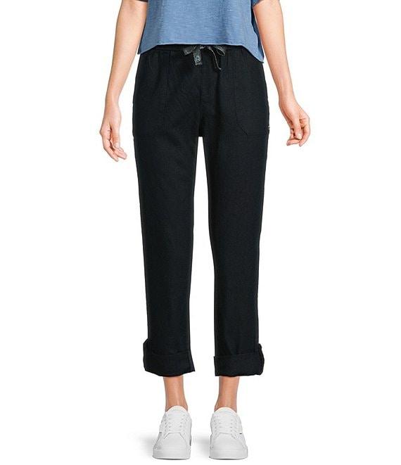 Roxy On The Seashore Mid Rise Linen/Poplin Jogger Pants Product Image