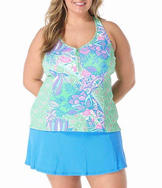 Beach House Plus Size Pique Solid Olivia Princess Seam Swim Skort Product Image