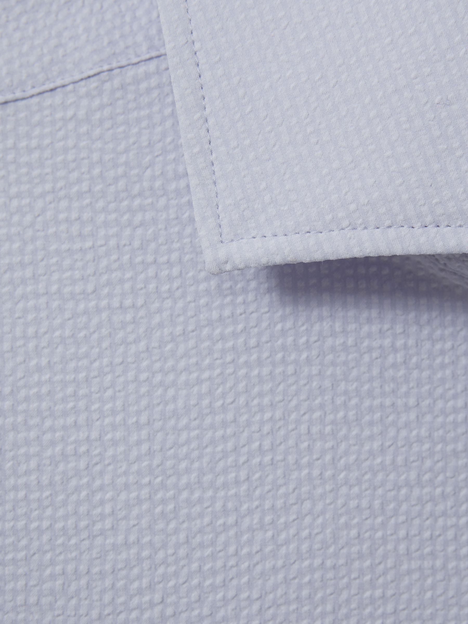 Textured Cutaway Collar Shirt in Soft Blue Product Image