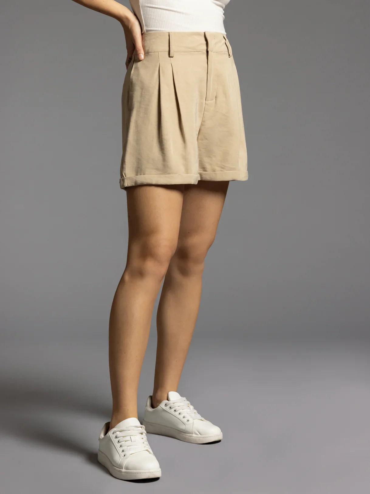 Vivi Pleated Tailored Shorts Product Image