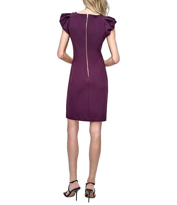 DKNY by Donna Karan Scuba Crepe Bubble Sleeve Sheath Dress Product Image
