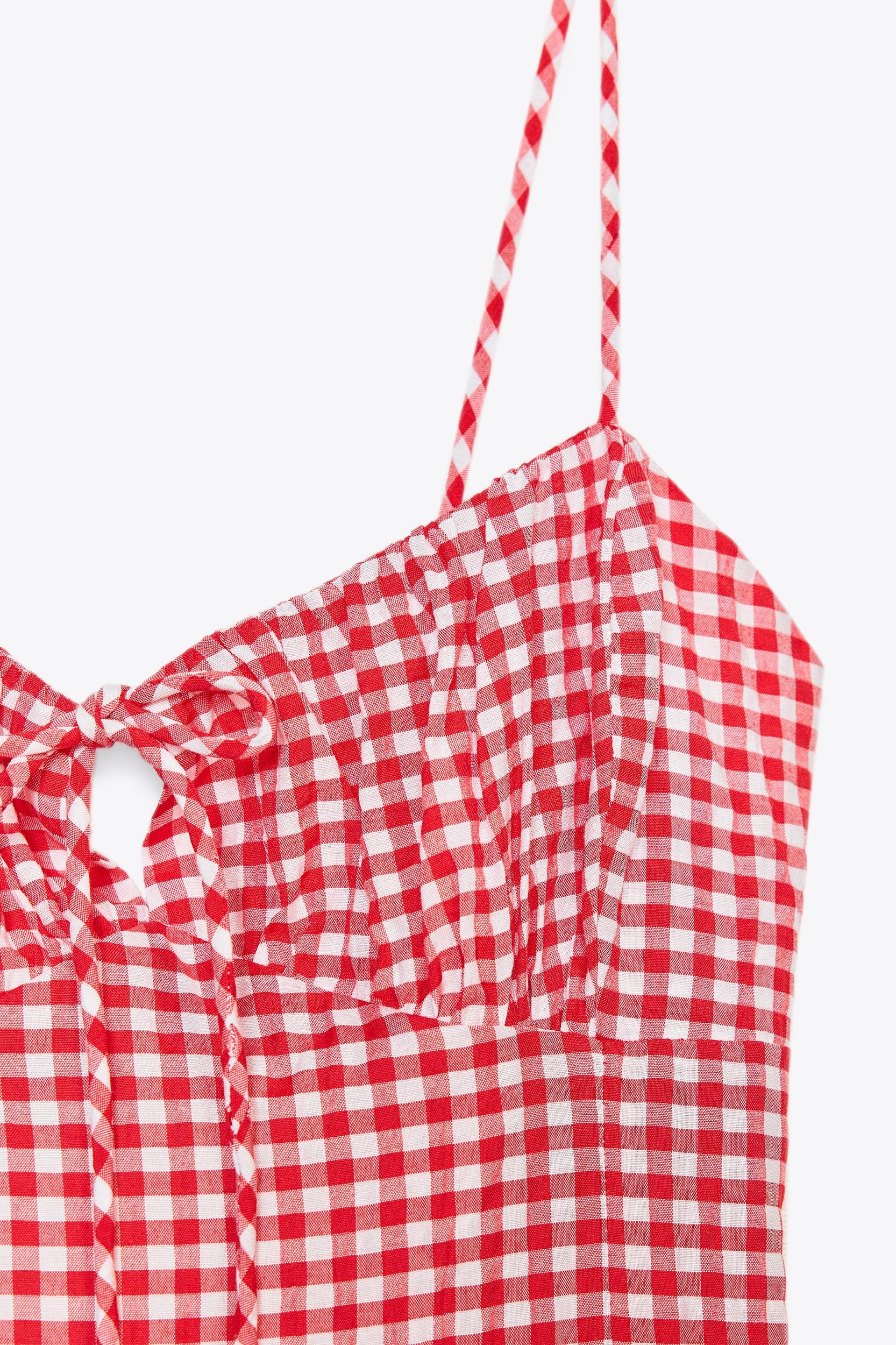 GINGHAM MIDI DRESS Product Image