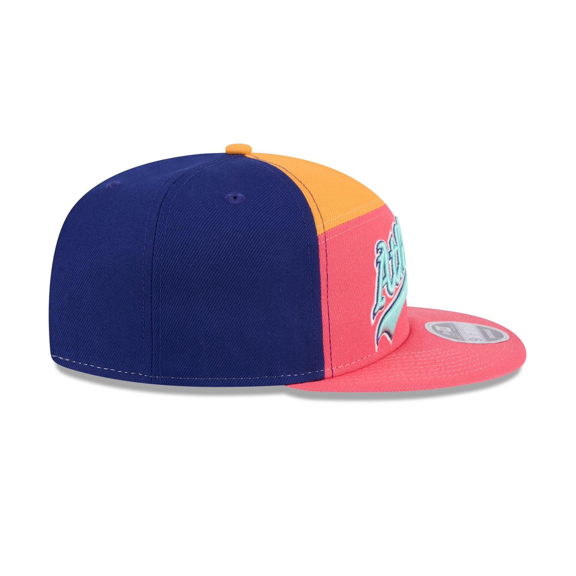 Athletics Coral Split Panel 9FIFTY Snapback Hat Male Product Image