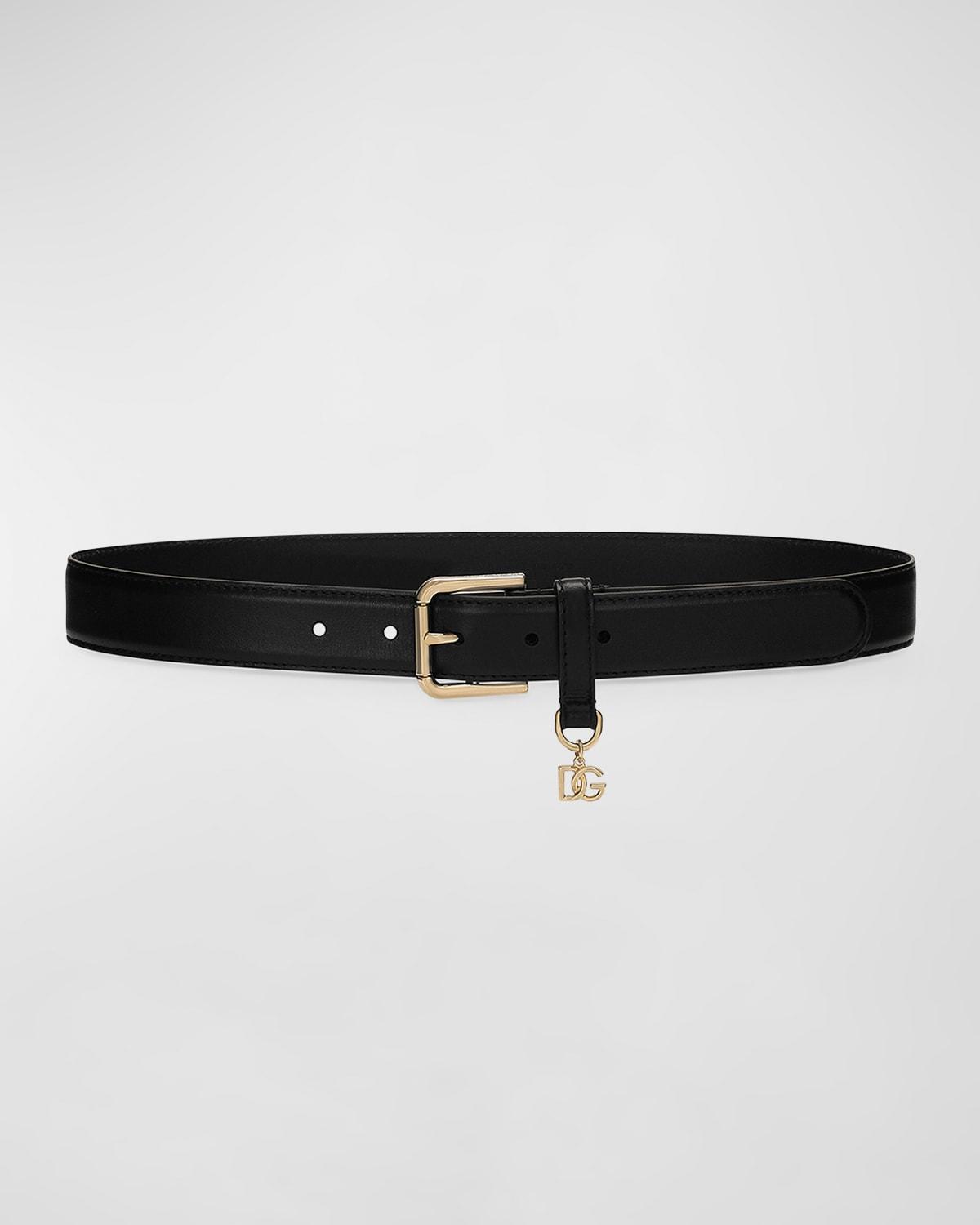 DG Charm Smooth Leather & Brass Belt Product Image