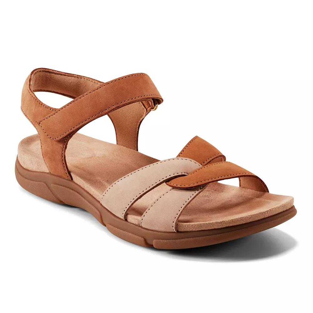 Easy Spirit Marian Women's Leather Adjustable Quarter-Strap Slingback Sandals, Size: 6 Wide, Brown Natural Nubuck Product Image
