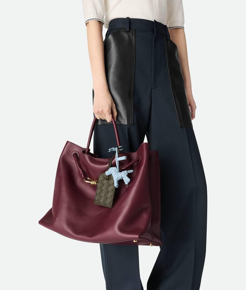 Men's Intrecciato Tag Holder in Cypress Product Image