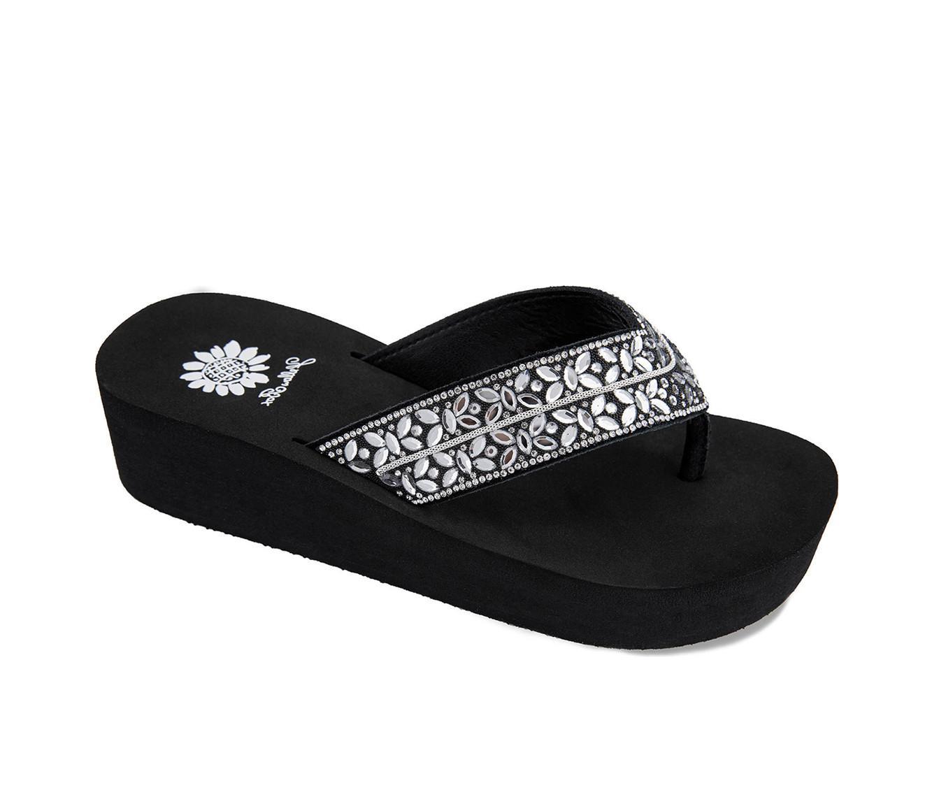 Women's Yellow Box Rhea Wedge Flip-Flops Product Image