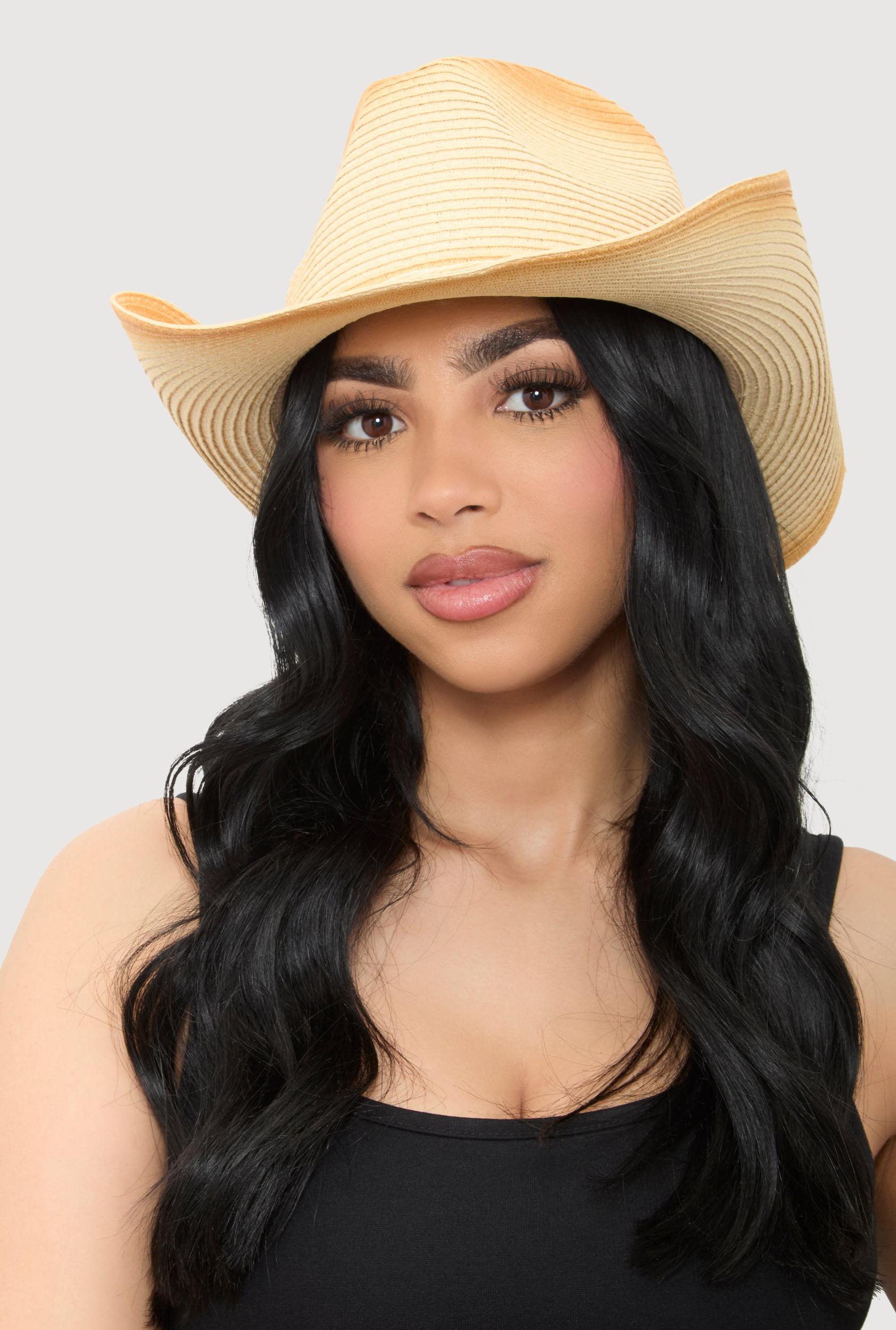 Womens Contrast Trim Cowboy Hat Product Image