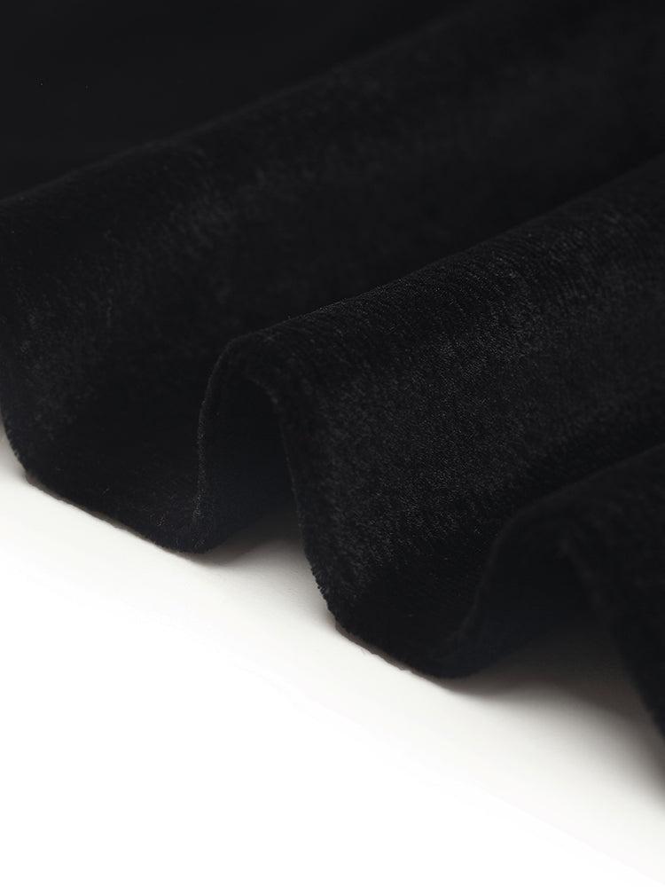 Silk Blend Spaghetti Strap Women Midi Velvet Dress Product Image