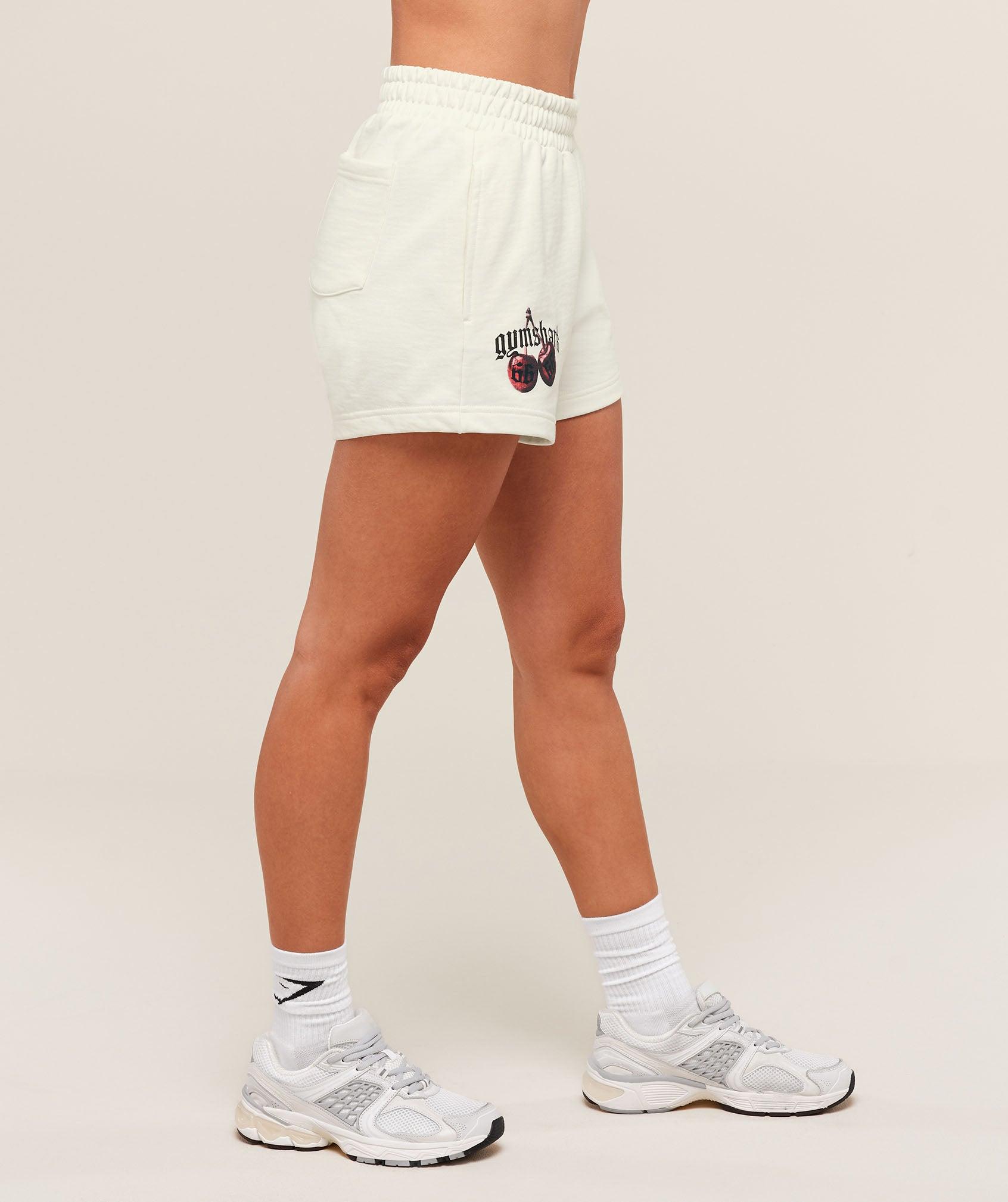 Gymshark Cherry Graphic Short - Soft White Female Product Image