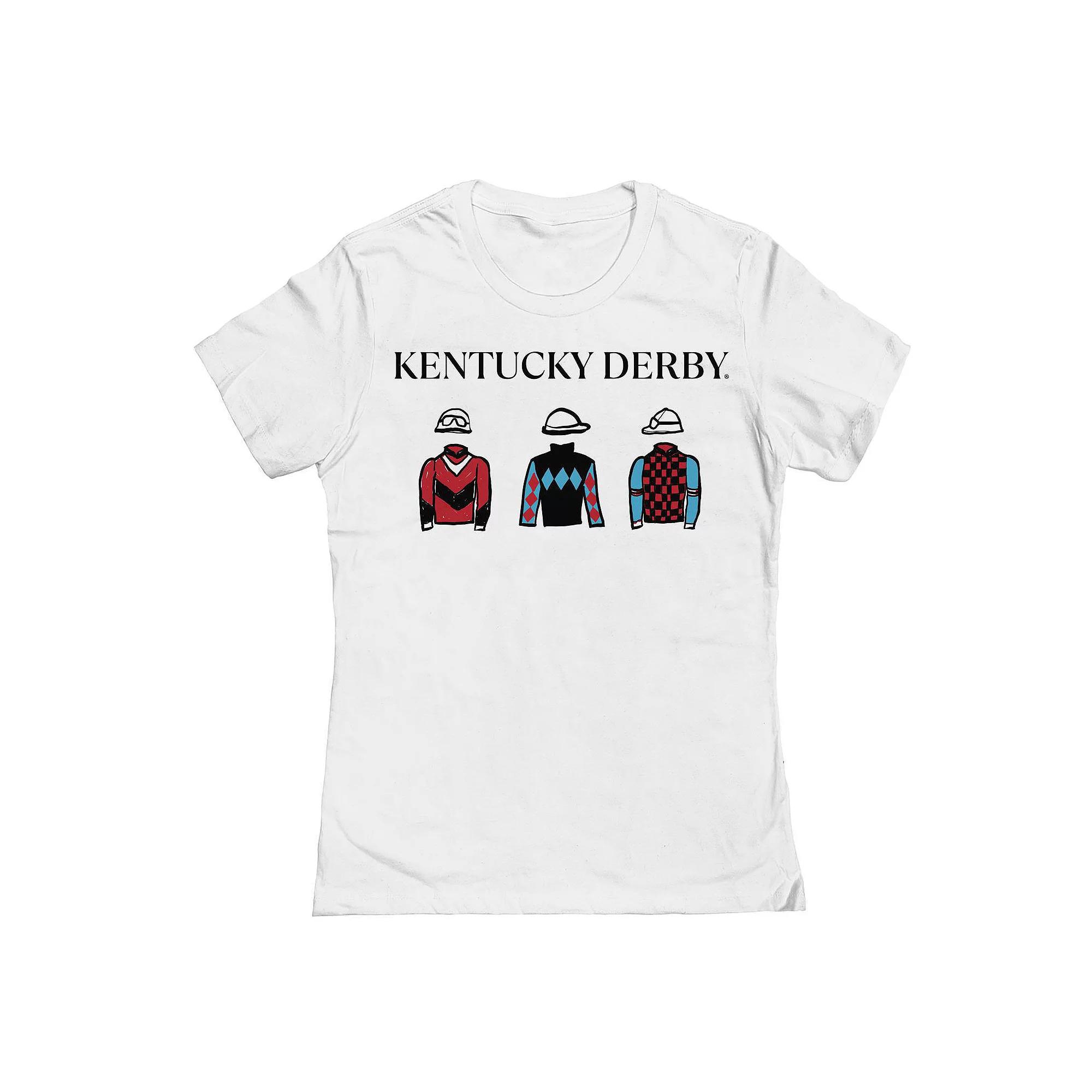 Juniors' Rider Clothes Pattern Kentucky Derby Graphic T-Shirt, Women's,  Product Image