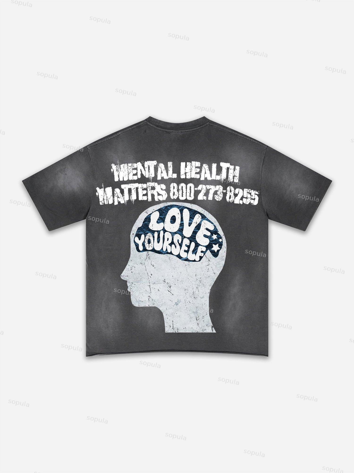 Street Goals Lip Braces Make Vintage Printed Graphic Washed T-shirt Product Image