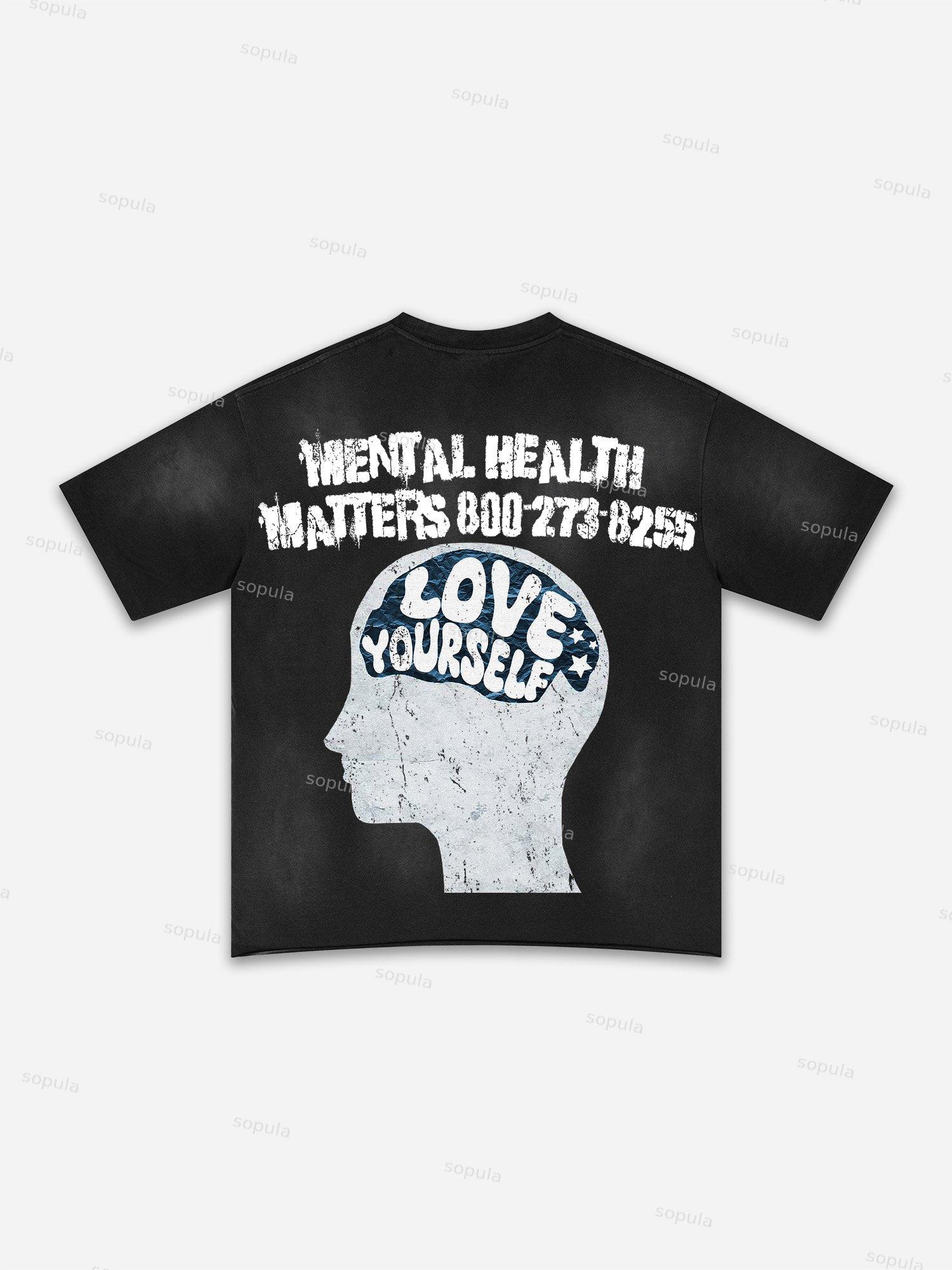 Street Goals Lip Braces Make Vintage Printed Graphic Washed T-shirt Product Image