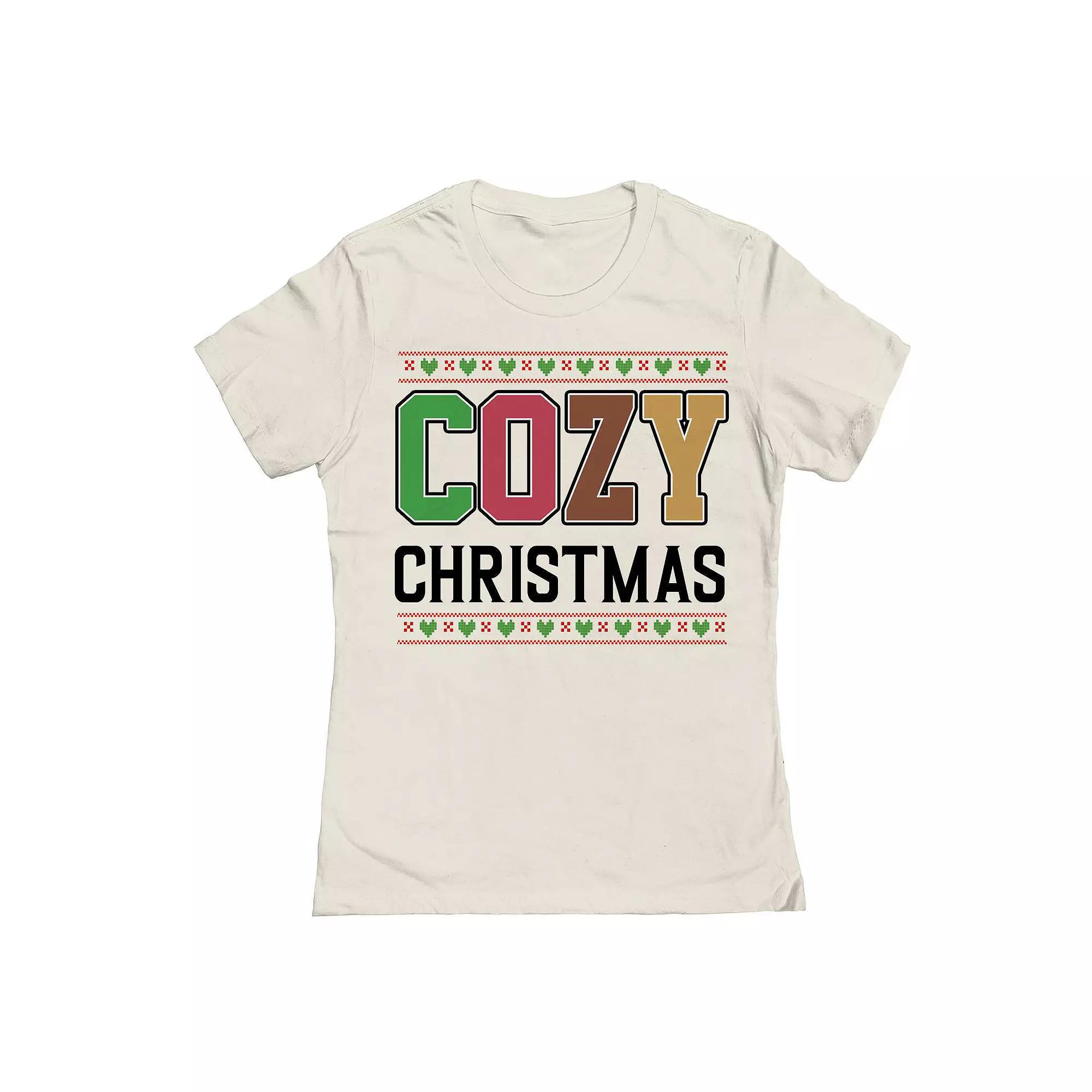 Junior's Cozy Christmas Graphic Tee, Women's,  Product Image