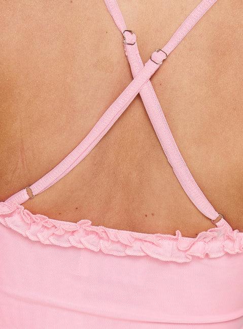 Soulina Ruched Maxi Dress Pink Product Image