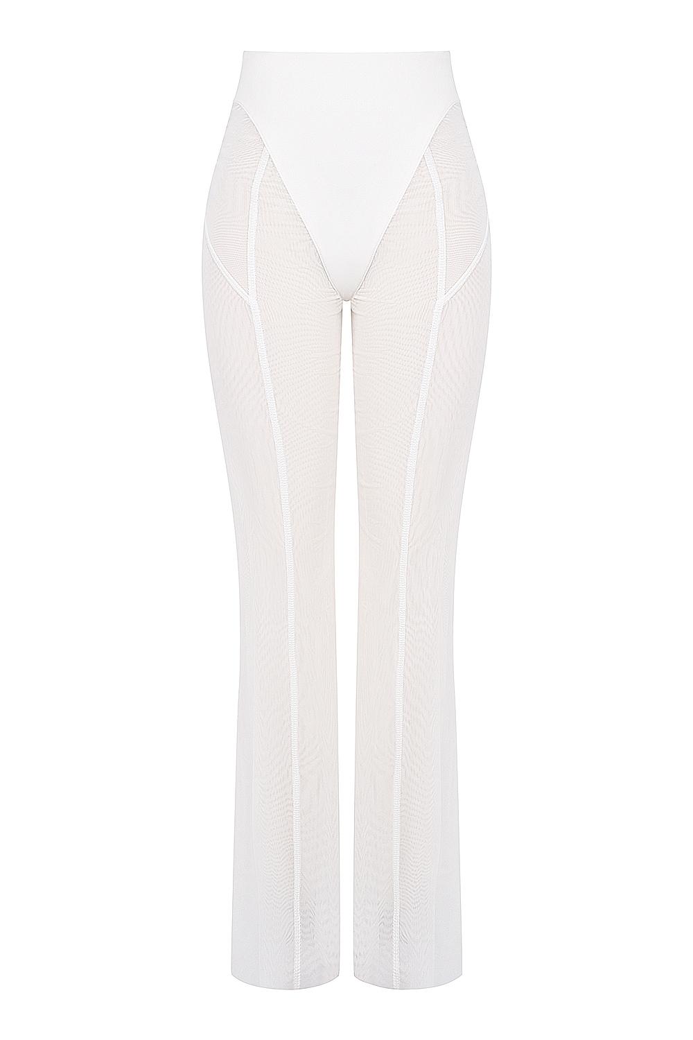 Avalon  white mesh high waist trousers Product Image