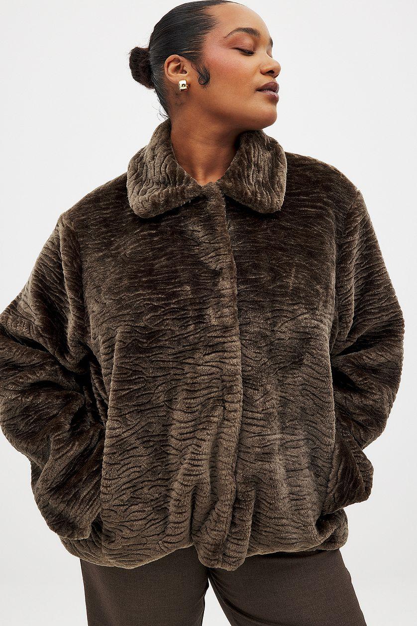 Faux Fur Short Jacket Product Image