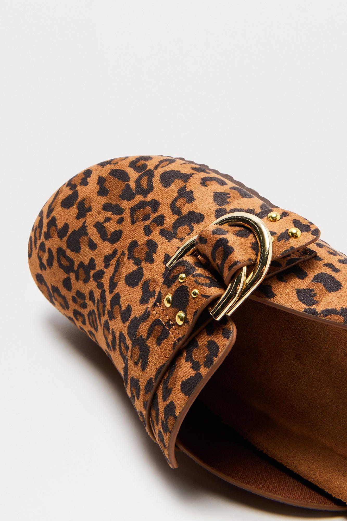 Kirby Buckle Slides - Leopard Product Image