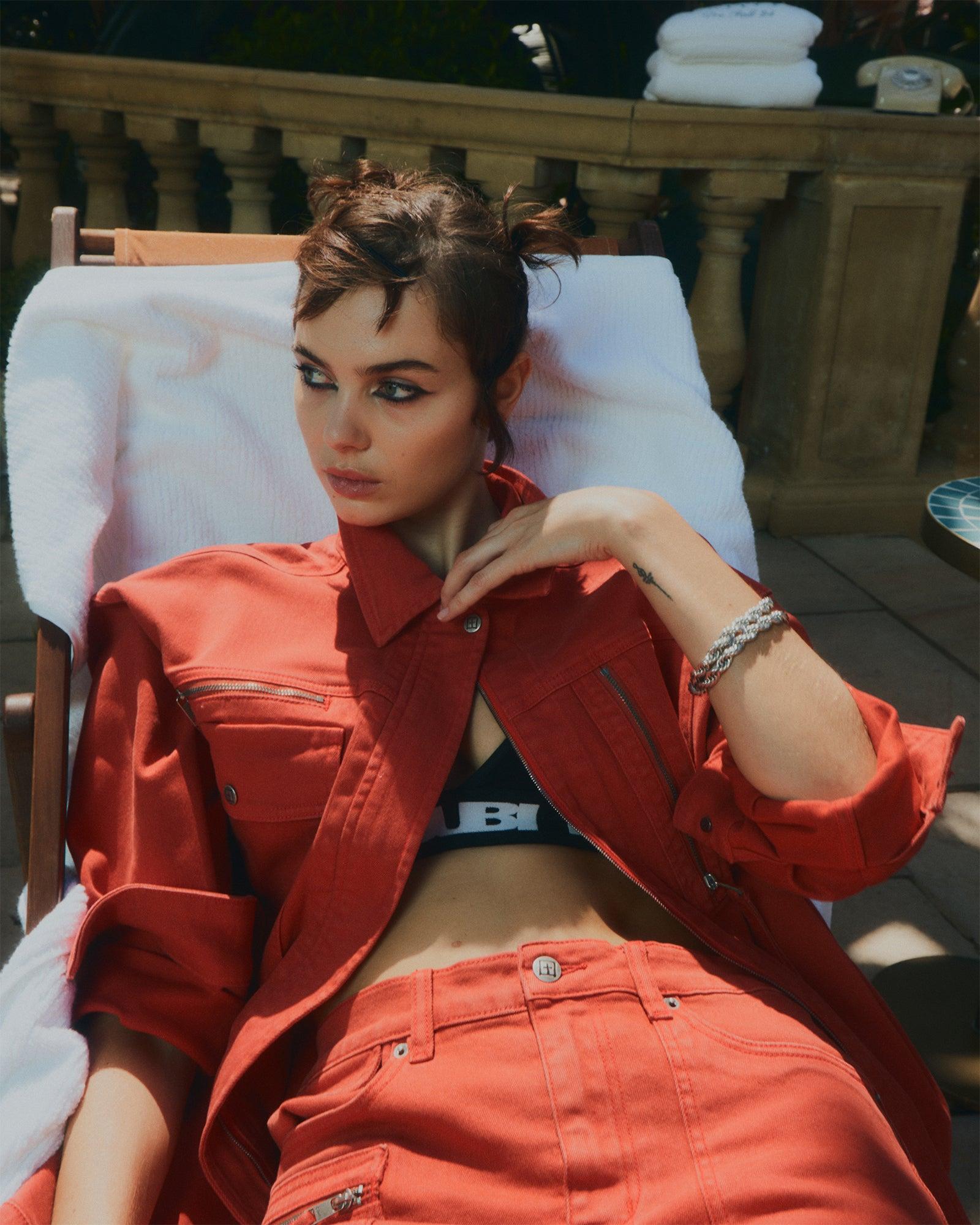 DOWNTOWN JACKET BIKER ROASTED Female Product Image