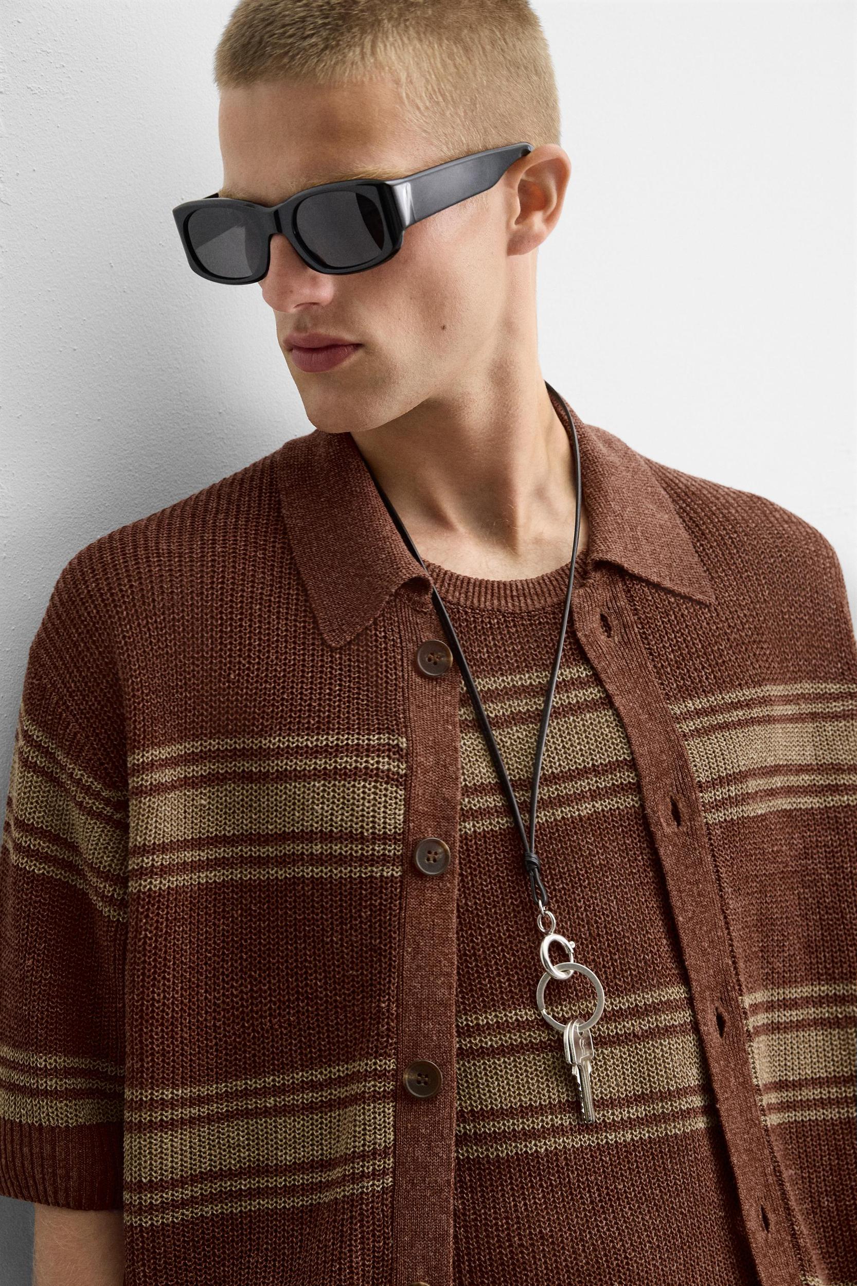 LINEN VISCOSE KNIT SHIRT Product Image