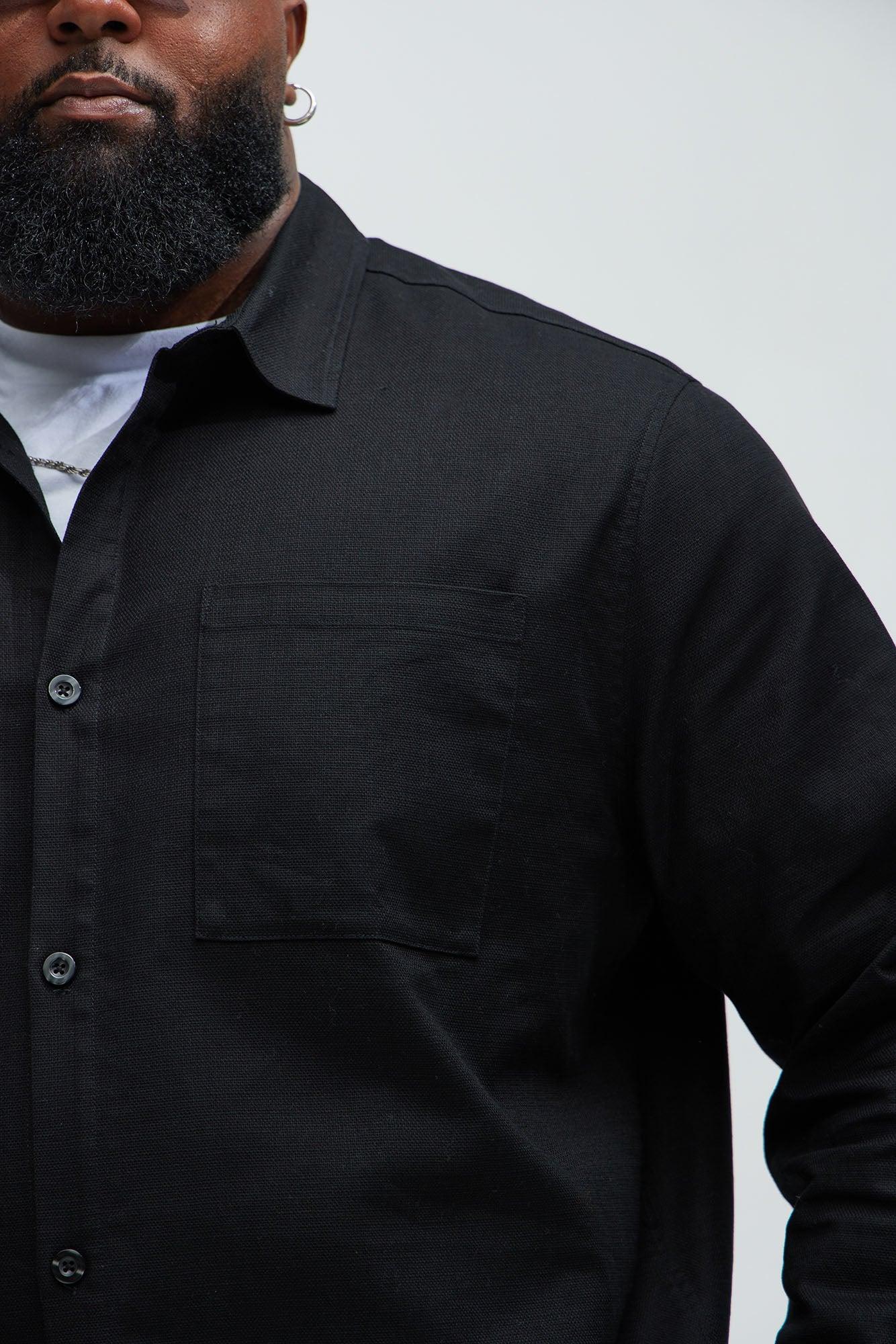 Eastman Pocket Button Up Shirt - Black Product Image