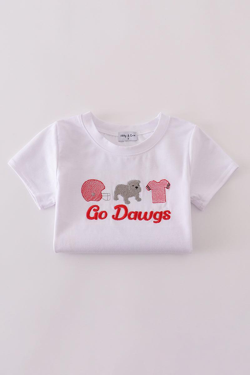 White Georgia go dawgs embroidery set Product Image