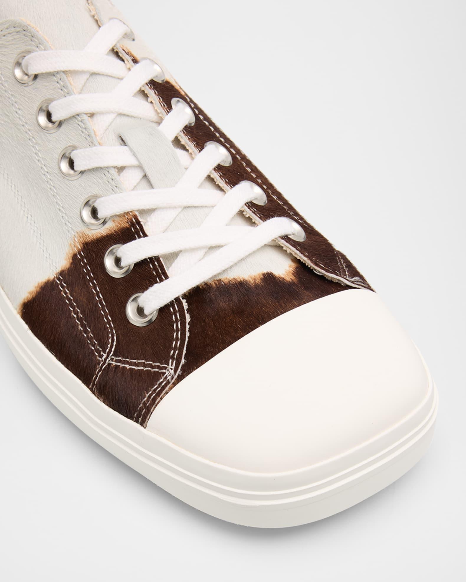 Men's Edge Calf Hair Cap Toe Low-Top Sneakers Product Image