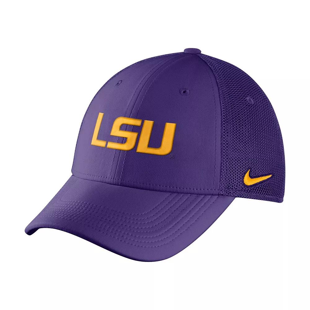 Men's Nike Purple LSU Tigers Legacy91 Meshback Swoosh Performance Flex Hat,  Product Image