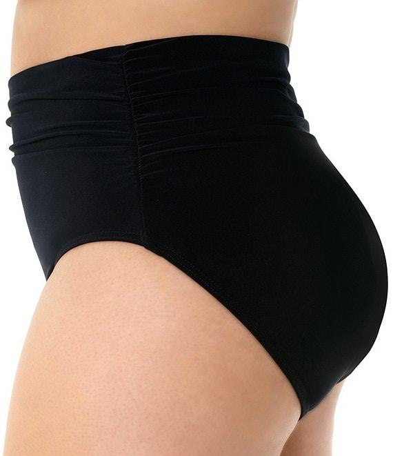 Magicsuit Plus Size Jersey Control Fit Shirred Brief Swim Bottom Product Image