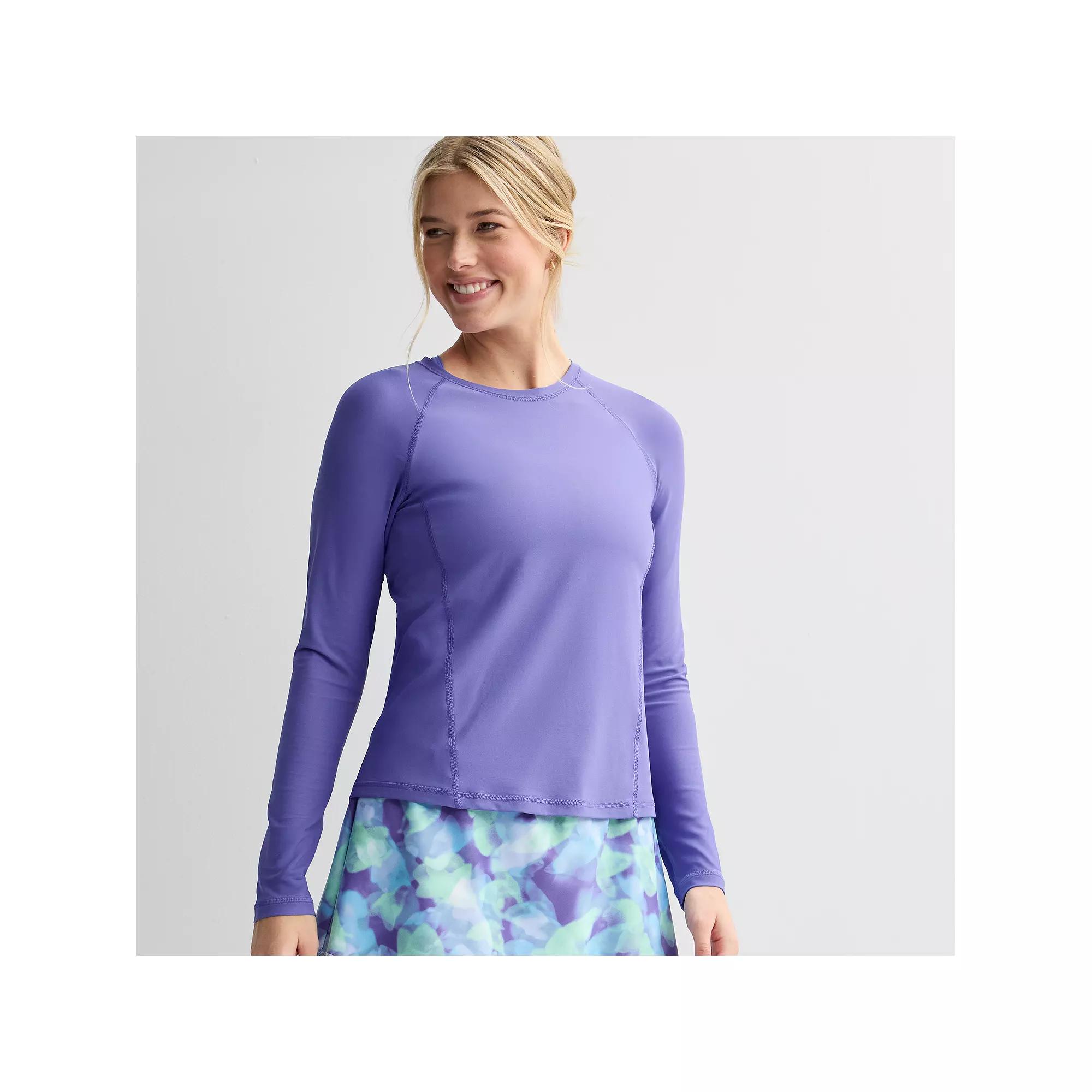Women's Tek Gear® Sun Gear Ultrastretch Shirt, Size: XS, Peyton Purple Product Image