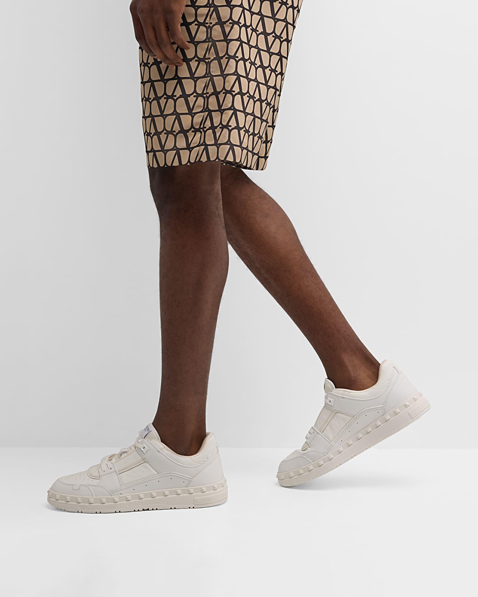 Men's Freedots Leather Low-Top Sneakers Product Image