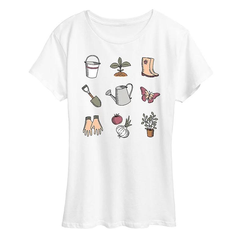 Women's Gardening Grid Graphic Tee,  Product Image