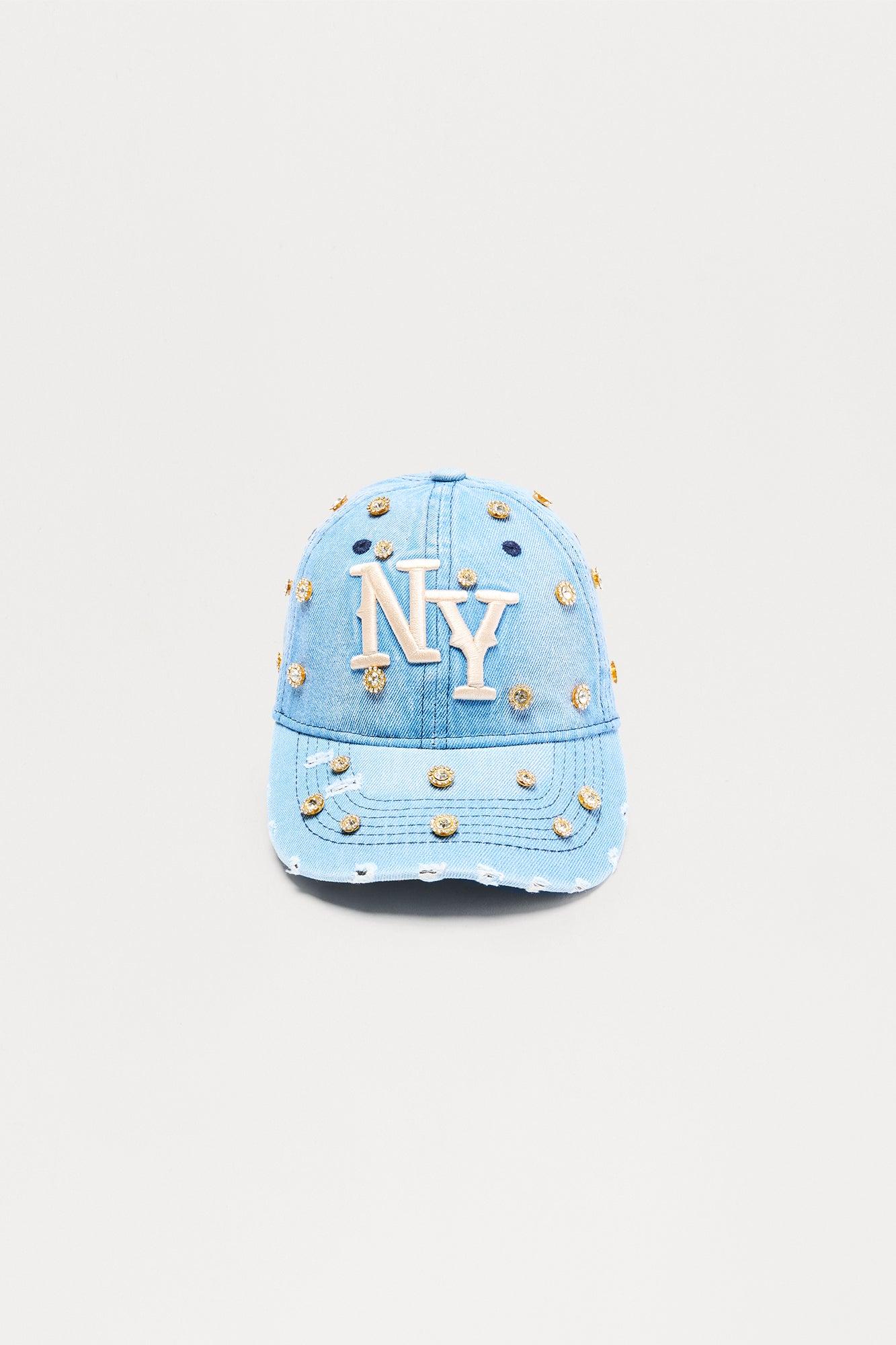 Spotlight On Me NY II Baseball Hat - Light Wash Female Product Image