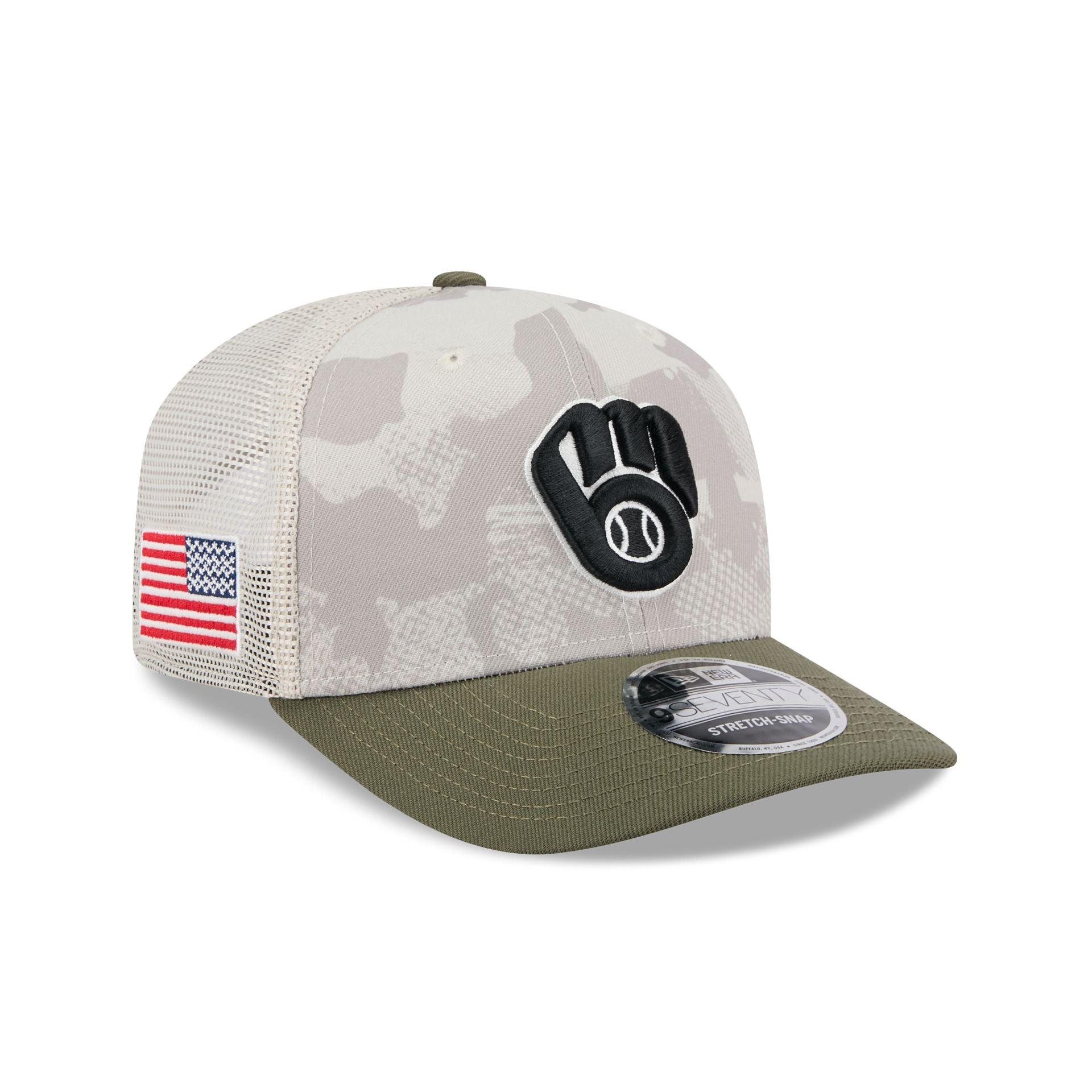 Milwaukee Brewers Armed Forces Day 2025 9SEVENTY Trucker Hat Male Product Image